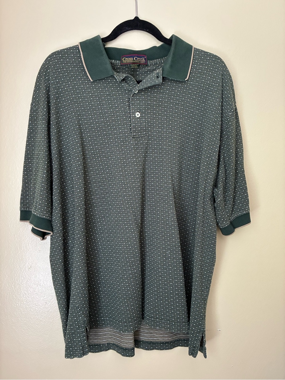 Cross Creek Men's Forest Green Short-Sleeve Polo